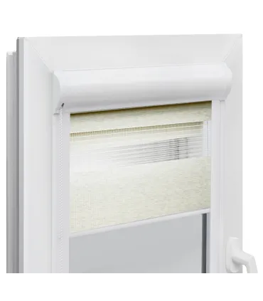 Roleta Deň a Noc v hlinikovej kazete Elite séria bielený dub