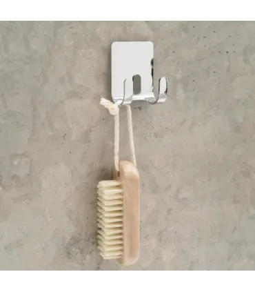 Jednoduchý samolepiaci vešiak Inox matt, Base 220, 61601-21