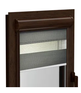 Roleta Deň a Noc v hlinikovej hnedej kazete Elite séria štýlový antracit