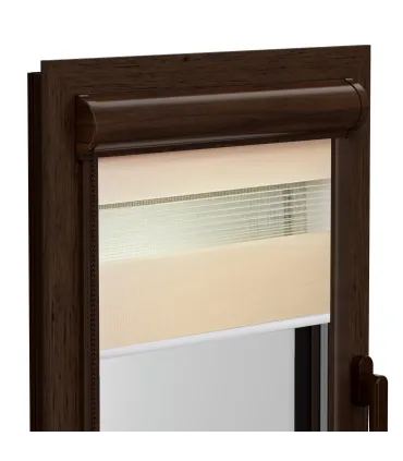 Roleta Deň a Noc v hlinikovej hnedej kazete Elite séria jelša medová