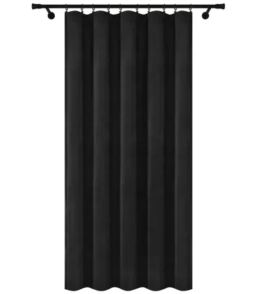 Velúrový záves na riasiacej páske  farba Čierna