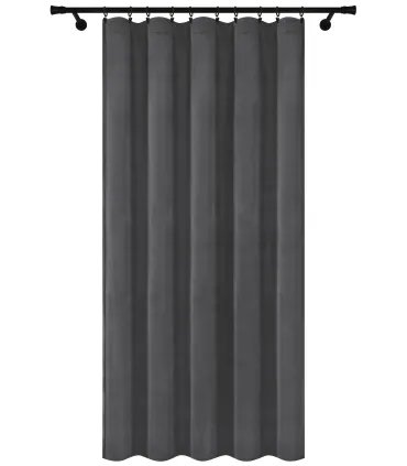 Velúrový záves na riasiacej páske  farba Grafitová
