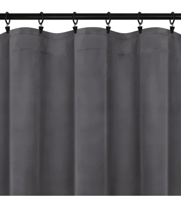Velúrový záves na riasiacej páske  farba Grafitová