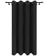 Velúrový záves s krúžkami farba Čierna