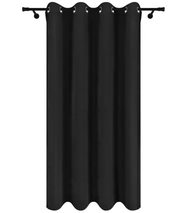 Velúrový záves s krúžkami farba Čierna