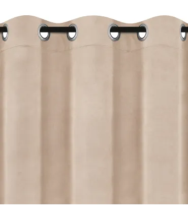 Velúrový záves s krúžkami farba Béžová