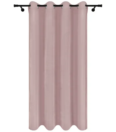 Velúrový záves s krúžkami farba Púdrová