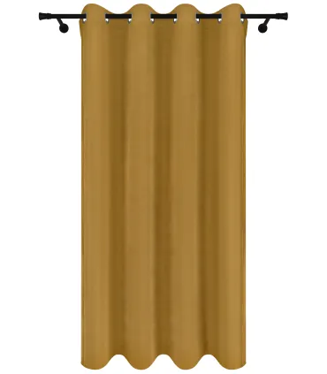 Velúrový záves s krúžkami farba Horčicová