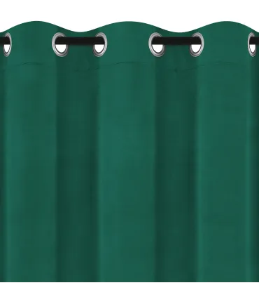 Velúrový záves s krúžkami farba Zelená