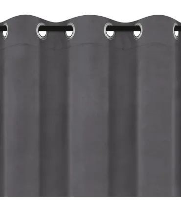 Velúrový záves s krúžkami farba Grafitová