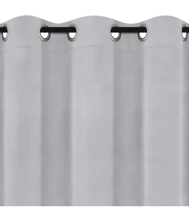 Velúrový záves s krúžkami farba Sivá
