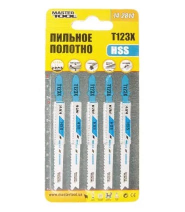 Plátky do priamočiarej píly HCS MASTERTOOL PROGRESSOR pre kov čisté rovné strih 10-21TPI/100 mm T123X 5 ks 14-2814
