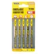 Plátky do priamočiarej píly HCS MASTERTOOL T111D basic na drevo/ plast rýchlo rovné strih 6TPI/100 mm 5 ks 14-2817