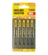 Plátky do priamočiarej píly HCS MASTERTOOL na drevo/ plast rýchlo rovné strih, obrátene 6TPI/100 mm 5 ks 14-2818