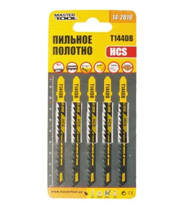 Plátky do priamočiarej píly HCS MASTERTOOL na drevo/ plast rýchlo rovné strih, obrátene 6TPI/100 mm 5 ks 14-2818