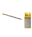 Plátky do priamočiarej píly HCS MASTERTOOL T301DL na drevo/ plast čisté rovné strih 6TPI/132 mm 5 ks 14-2821