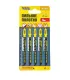 Plátky do priamočiarej píly HCS MASTERTOOL T144D na drevo/ plast rýchlo rovné strih 6TPI/100 mm 5 ks 14-2803