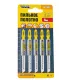 Plátky do priamočiarej píly HCS MASTERTOOL T101BR na drevo/ plast čisté rovné strih, obrátene 10TPI/100 mm 5 ks 14-2807