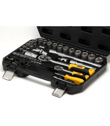 Sada nástrčných hlavíc MASTERTOOL 1/4" - 1/2" CrV račňa 72Т 72 ks 78-5072